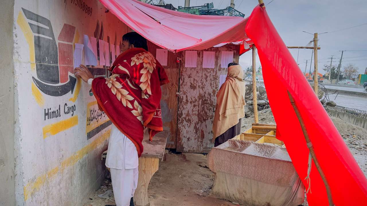 Aftermath of an air strike in Kabul