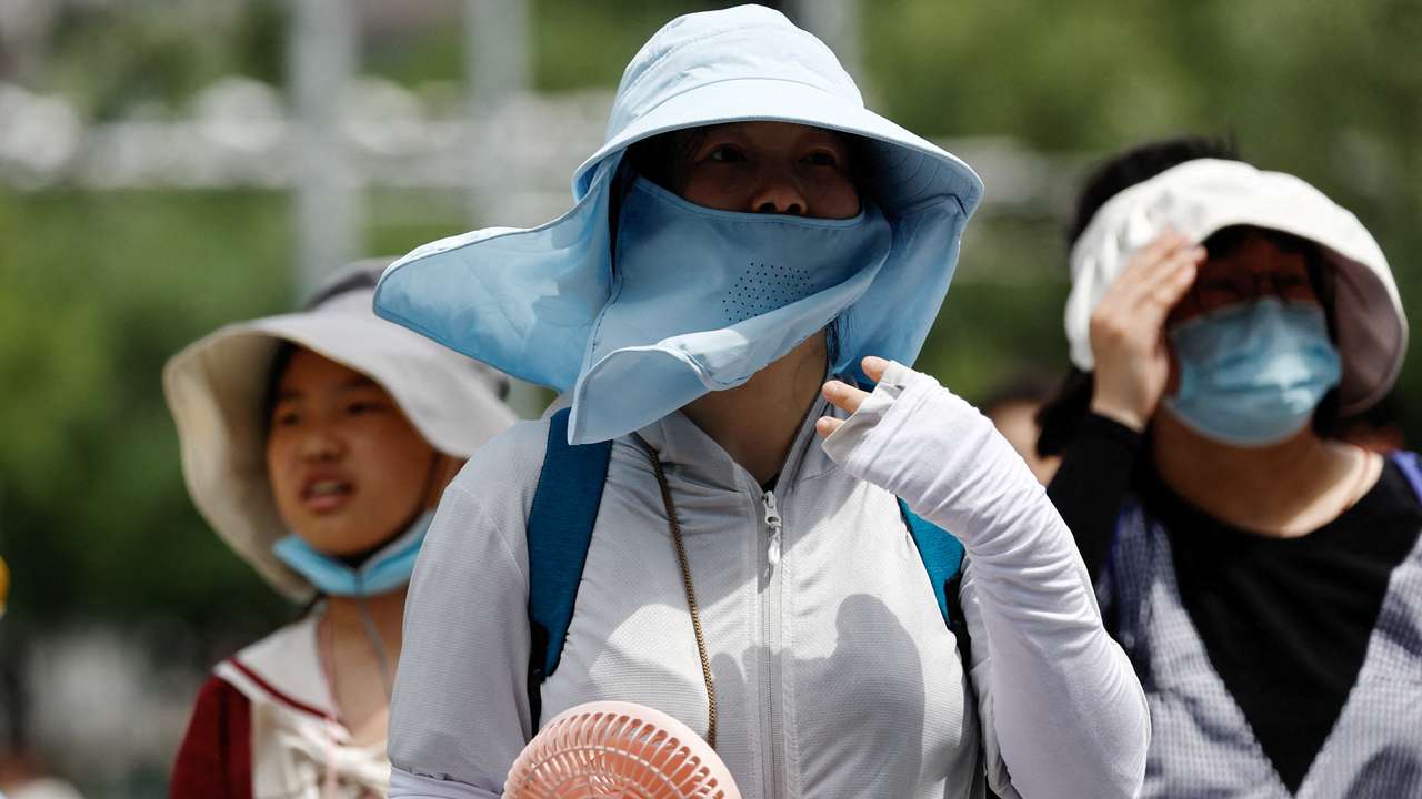 FILE PHOTO: Heatwave in Beijing, China