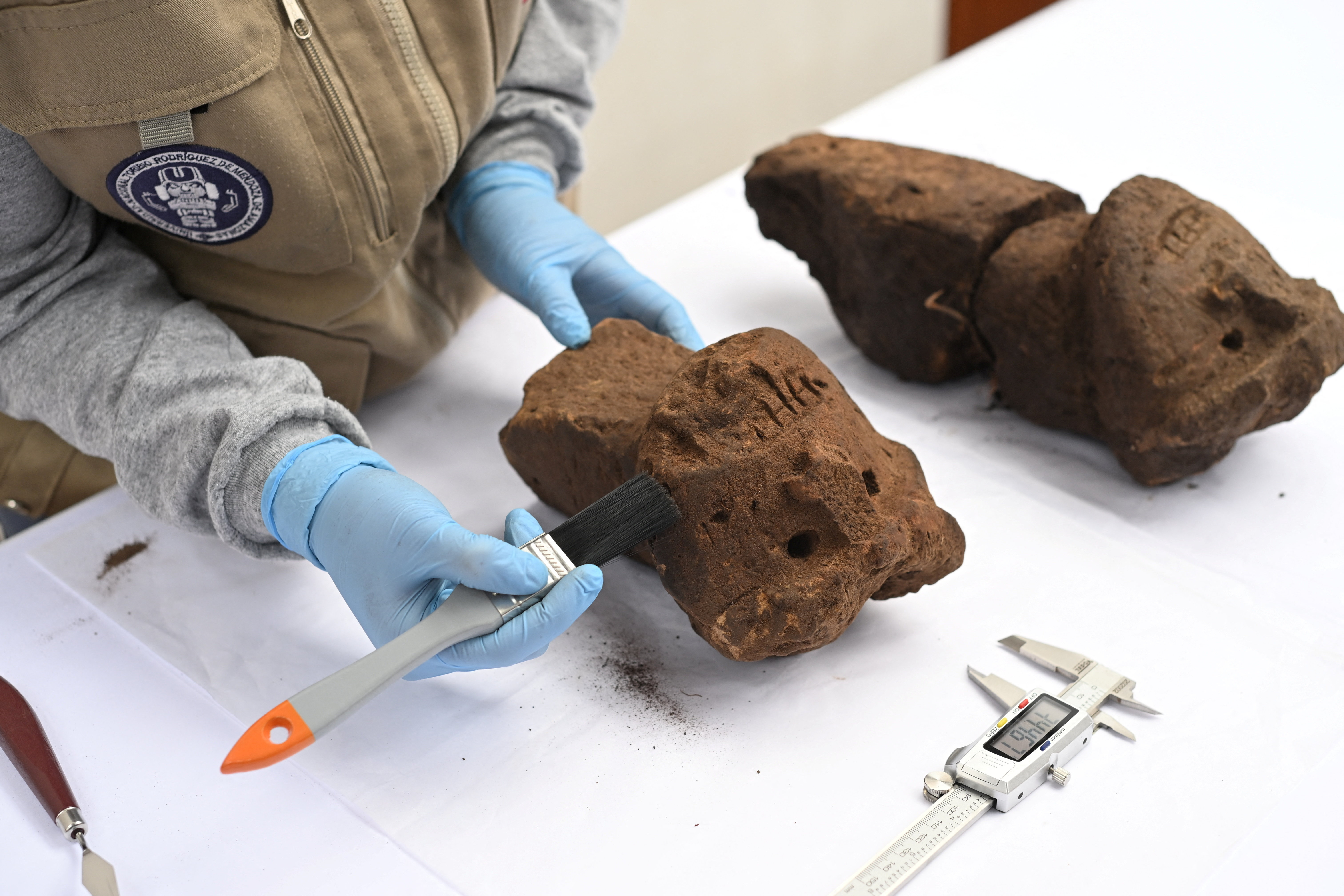 Archaeologists discover two ceremonial club heads in the Peruvian Amazon