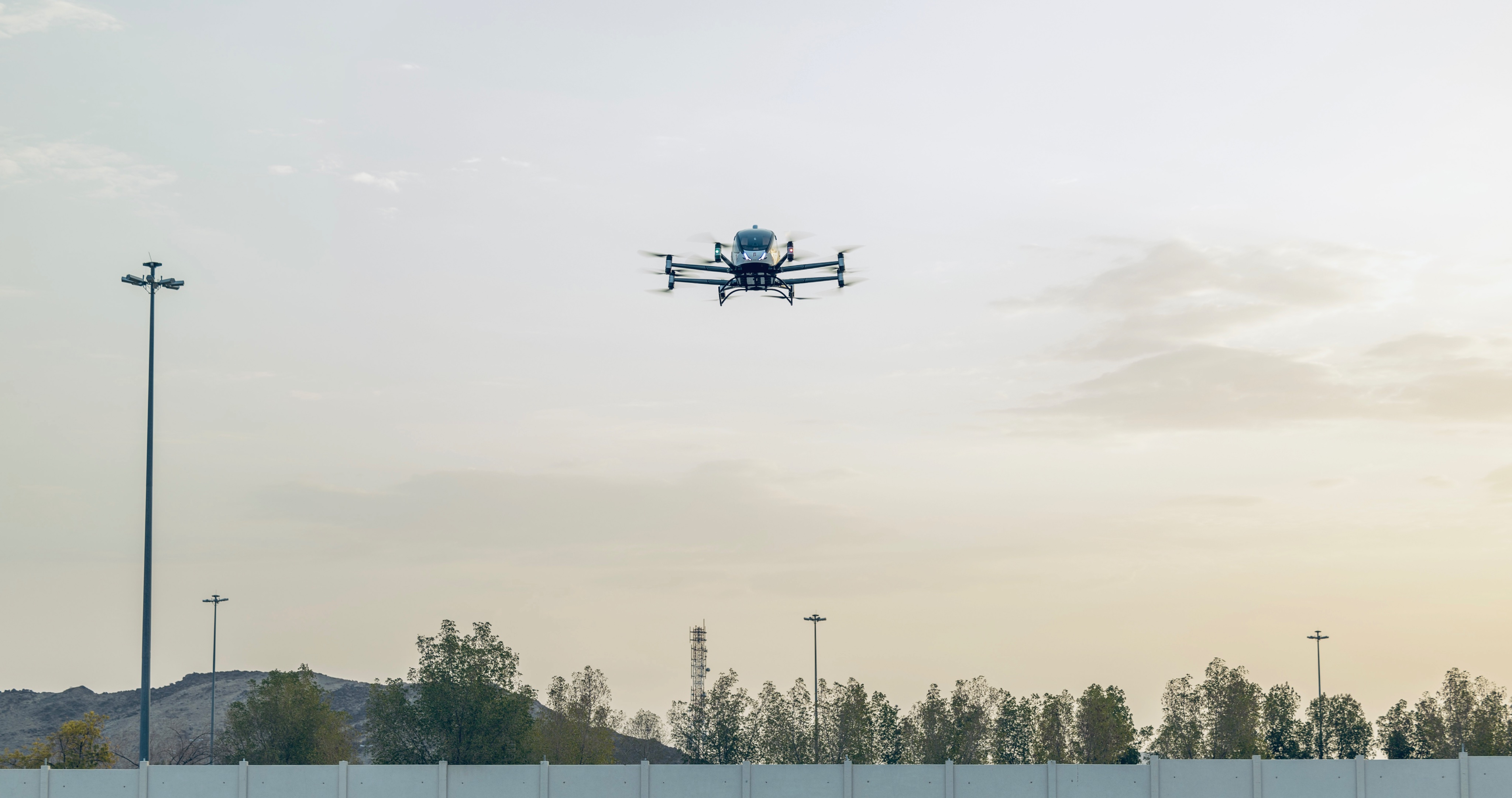 EHang pilotless air taxi in Saudi Arabia