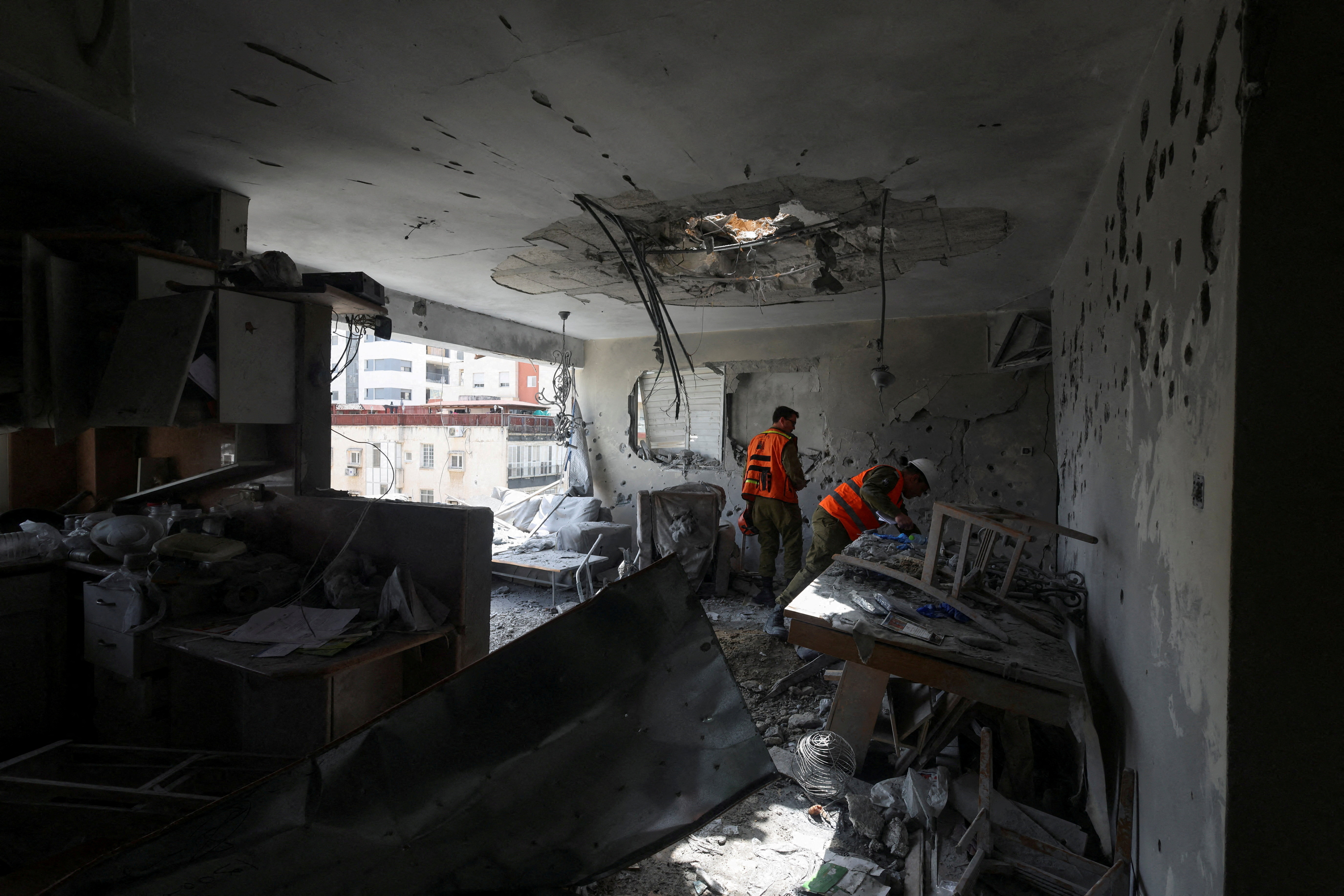 FILE PHOTO: Aftermath of a deadly Iranian missile attack, in Ramat Gan