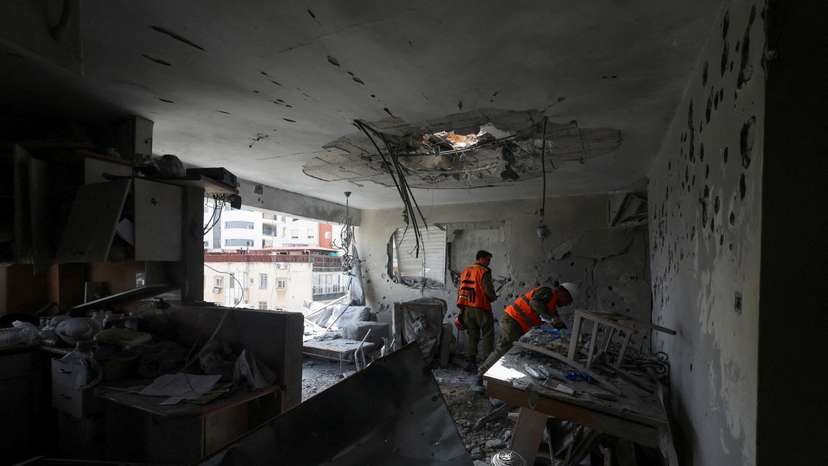 FILE PHOTO: Aftermath of a deadly Iranian missile attack, in Ramat Gan