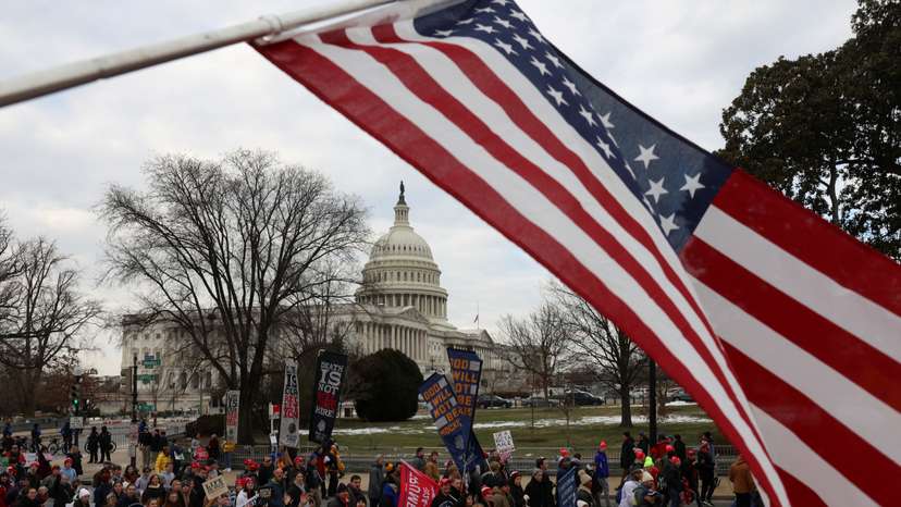 Anti-abortion demonstrators gather in Washington D.C. for the annual March for Life