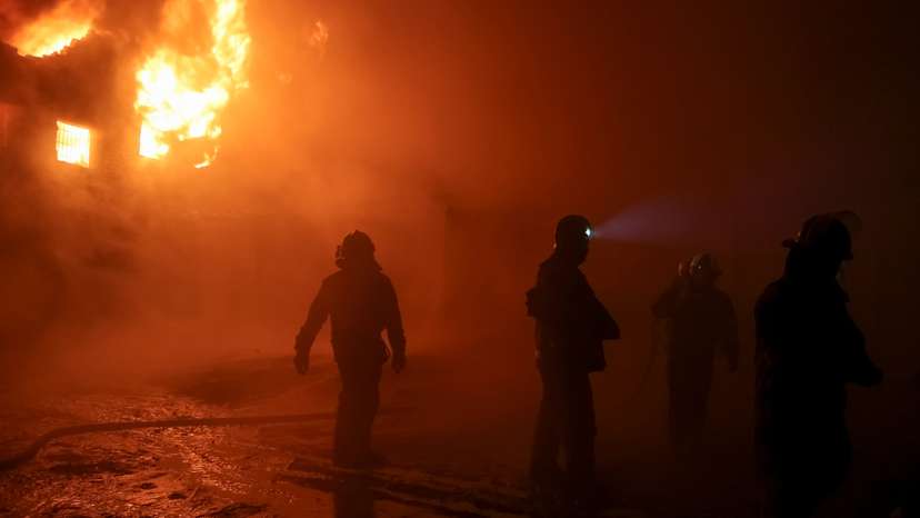 Aftermath of a Russian drone attack in Kharkiv