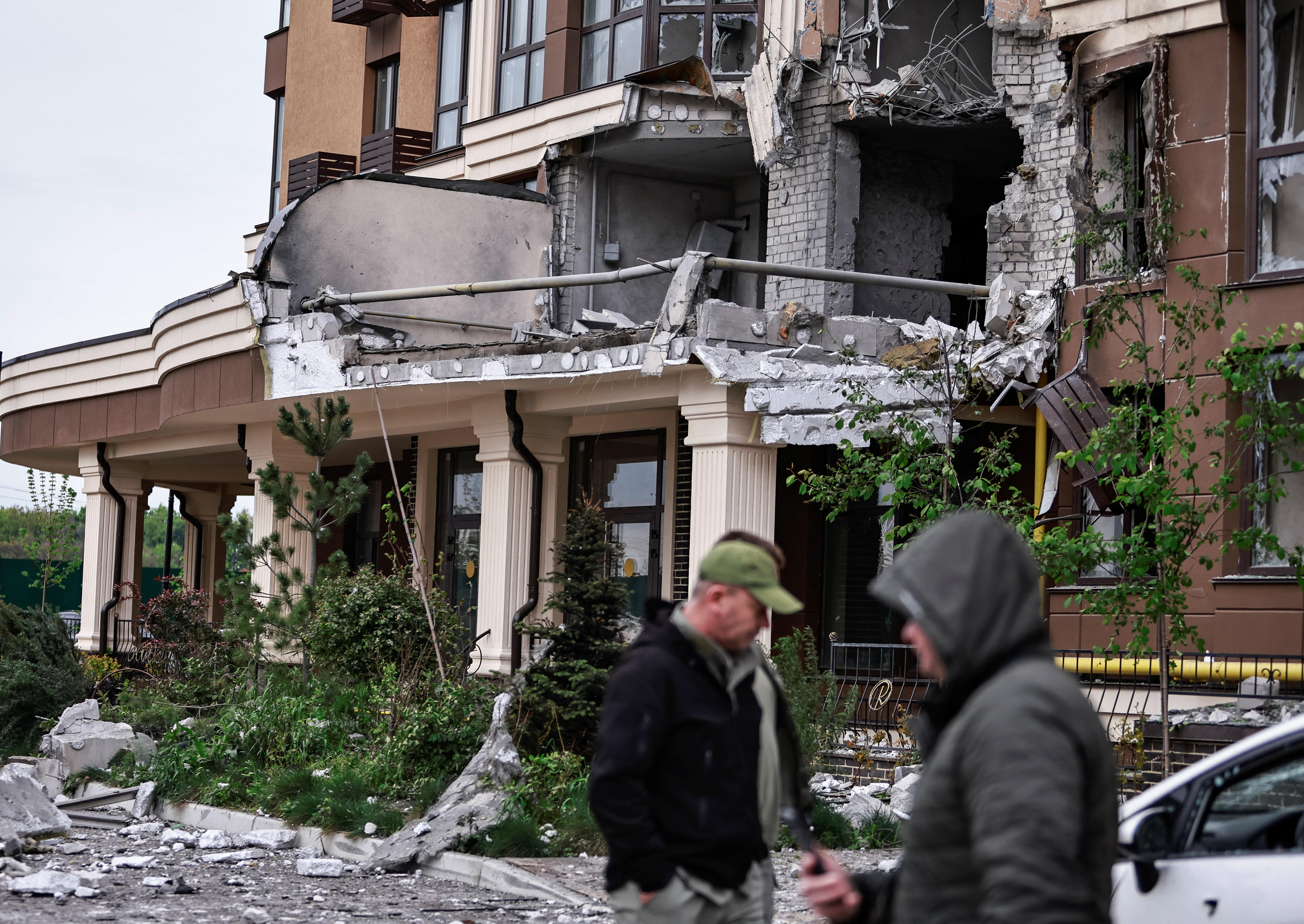 Russian drone strike in Kyiv