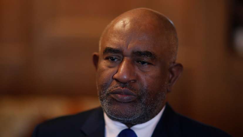Comoros' President Azali Assoumani during an interview with Reuters in Paris