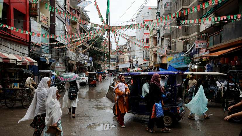 A view of Zakir Nagar, a Muslim neighbourhood in New Delhi