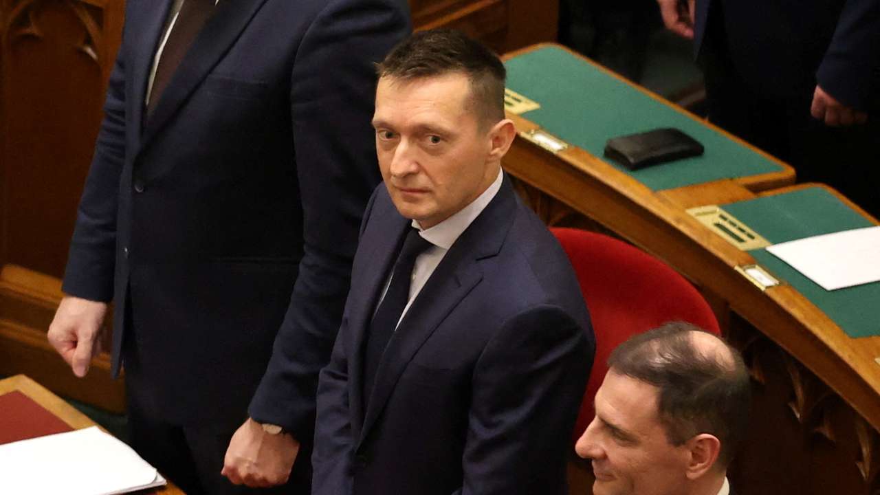FILE PHOTO: Antal Rogan, Cabinet Chief Minister is seen in the parliament building in Budapest
