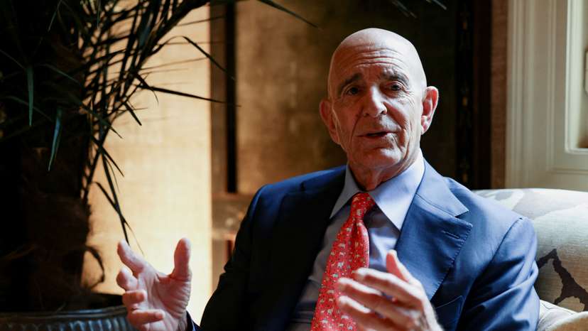 U.S. Ambassador to Turkey and Special Envoy for Syria Barrack attends interview with Reuters in Beirut