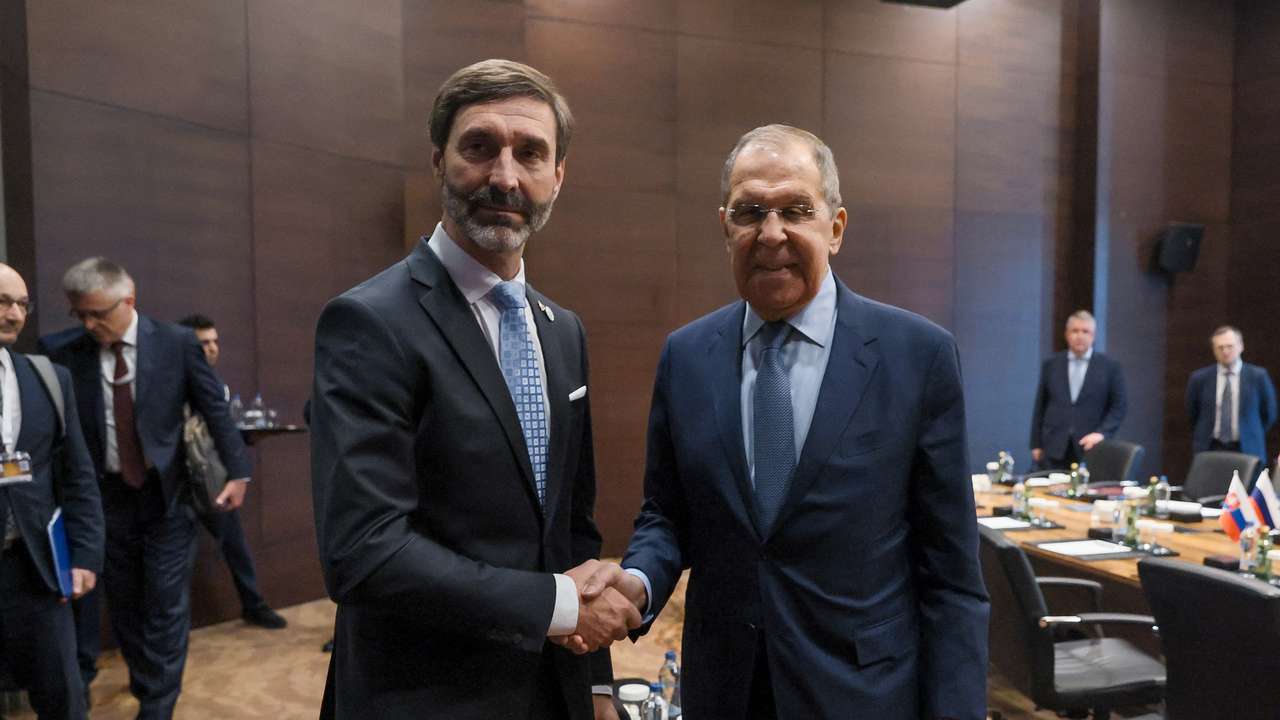 Russia's Foreign Minister Lavrov meets Slovakia's Foreign Minister Blanar in Antalya