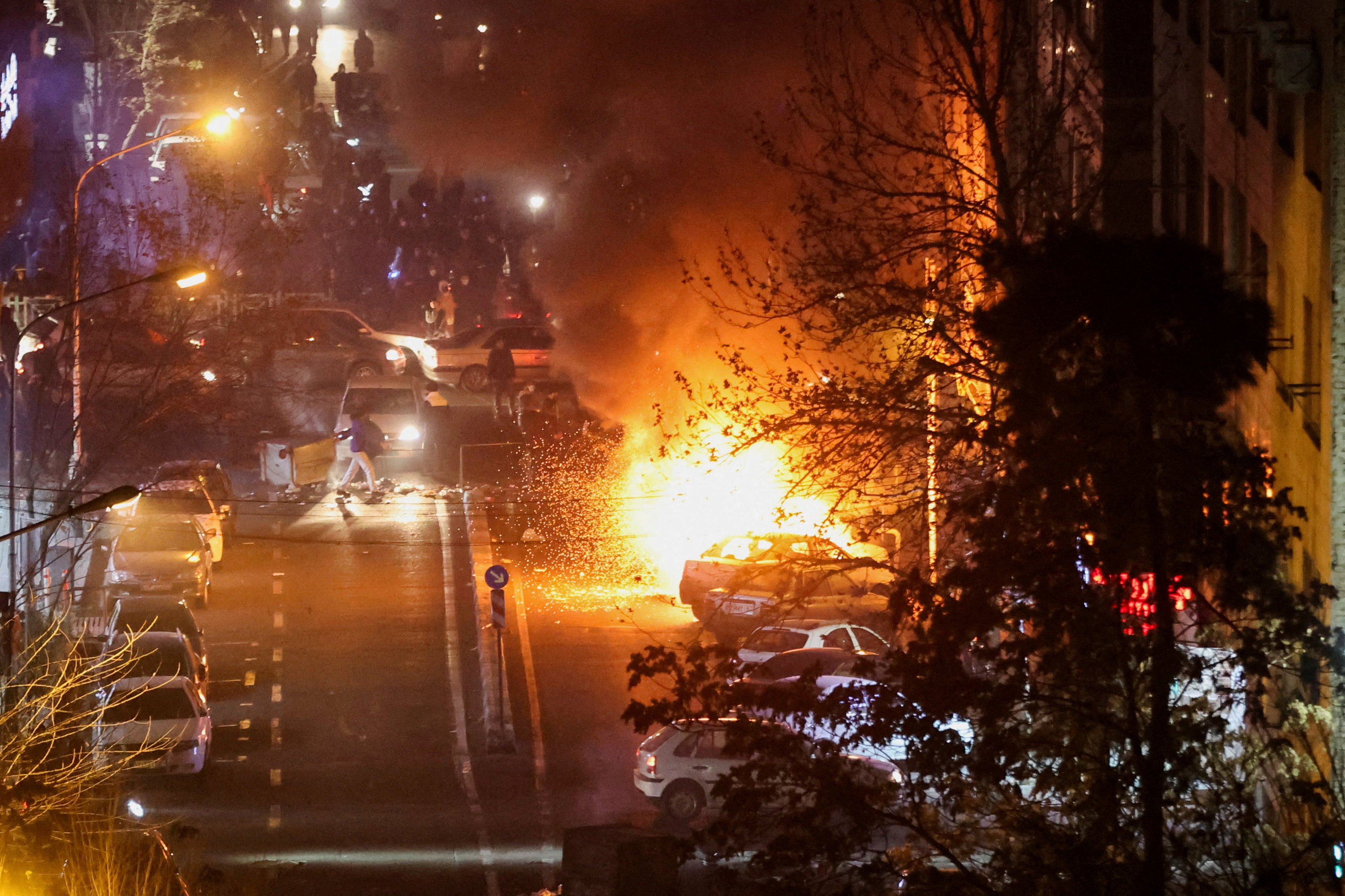 Protest over the collapse of the currency's value, in Tehran