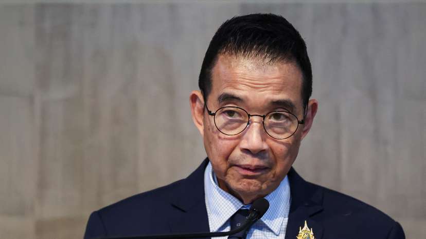 Thailand's Foreign Minister Maris Sangiampongsa attends a press conference following a 6-Country informal consultation on the situation in Myanmar in Bangkok