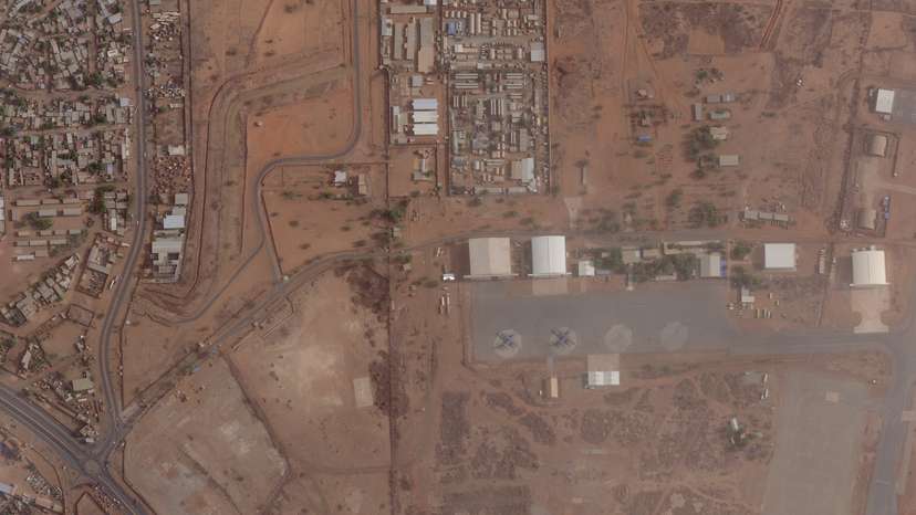 View of Airbase 101, next to Diori Hamani International Airport in Niamey