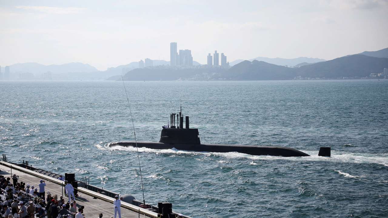 FILE PHOTO: South Korean Navy marks 80th anniversary with fleet review in Busan