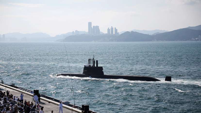 FILE PHOTO: South Korean Navy marks 80th anniversary with fleet review in Busan