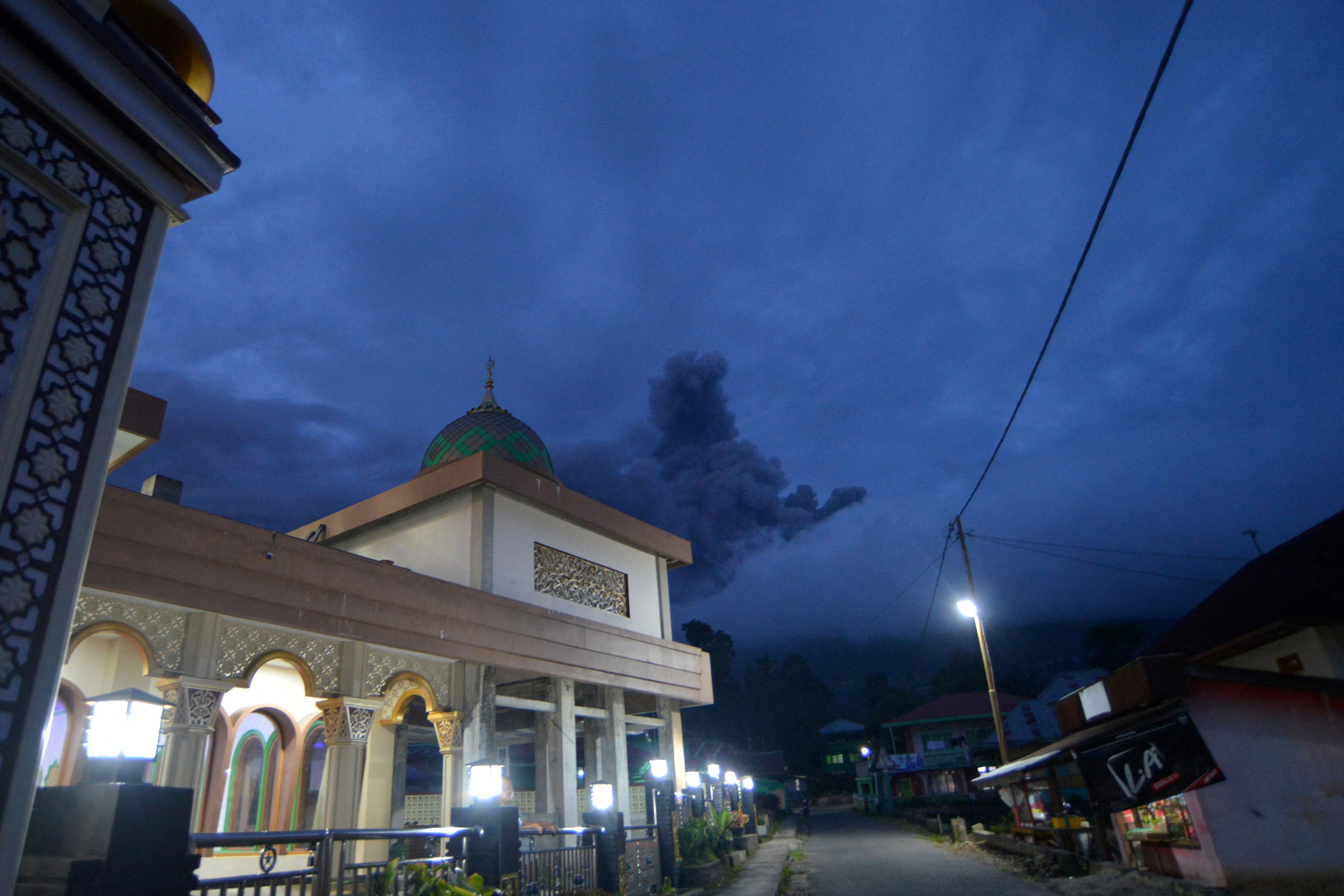 Mount Marapi volcano eruption in West Sumatra