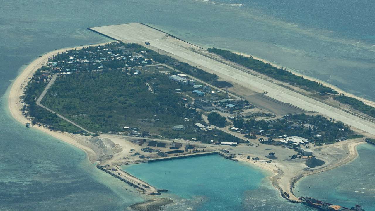 Philippine Coast Guard flyby over the South China Sea