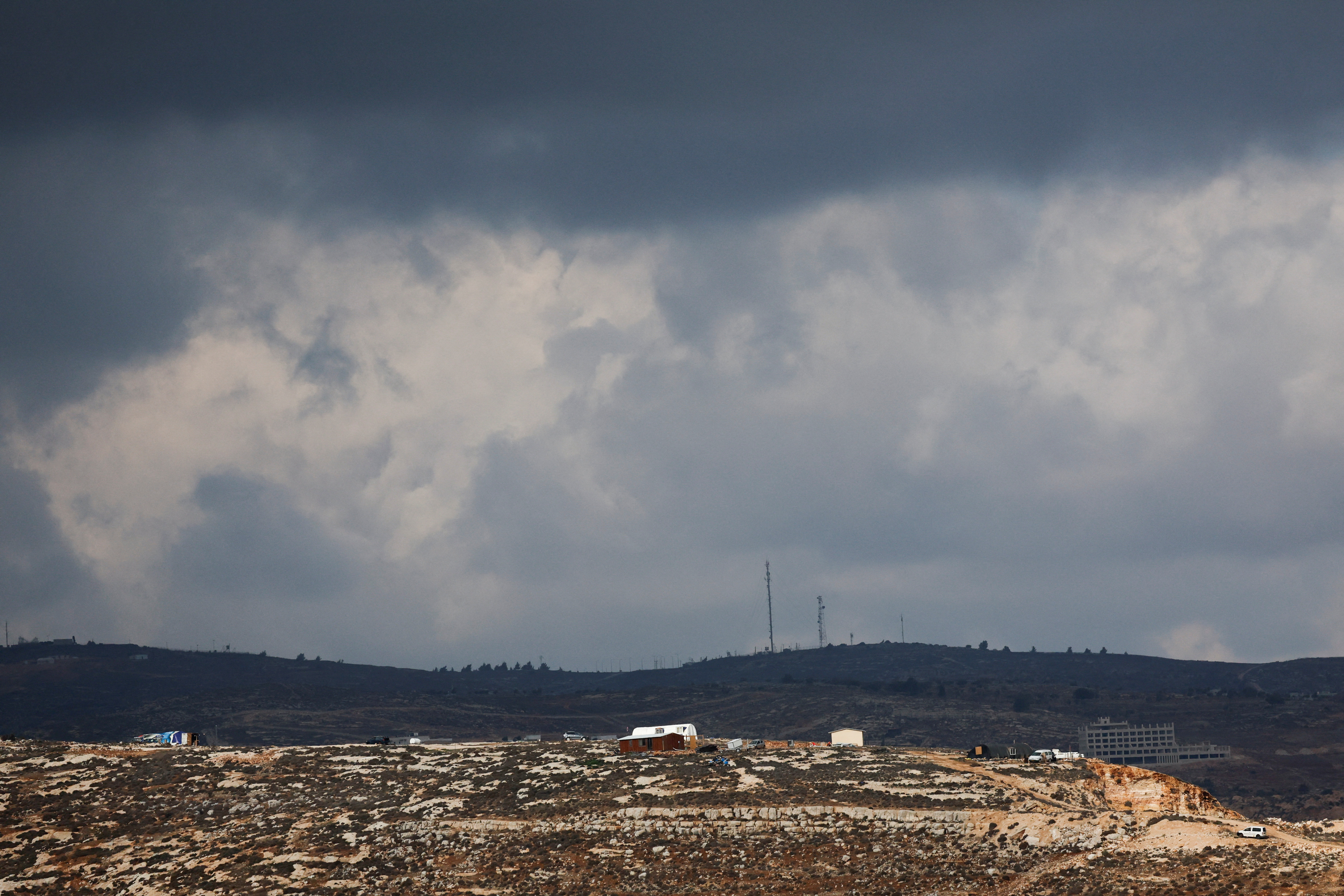 A new Israeli settler outpost near Deir Dibwan
