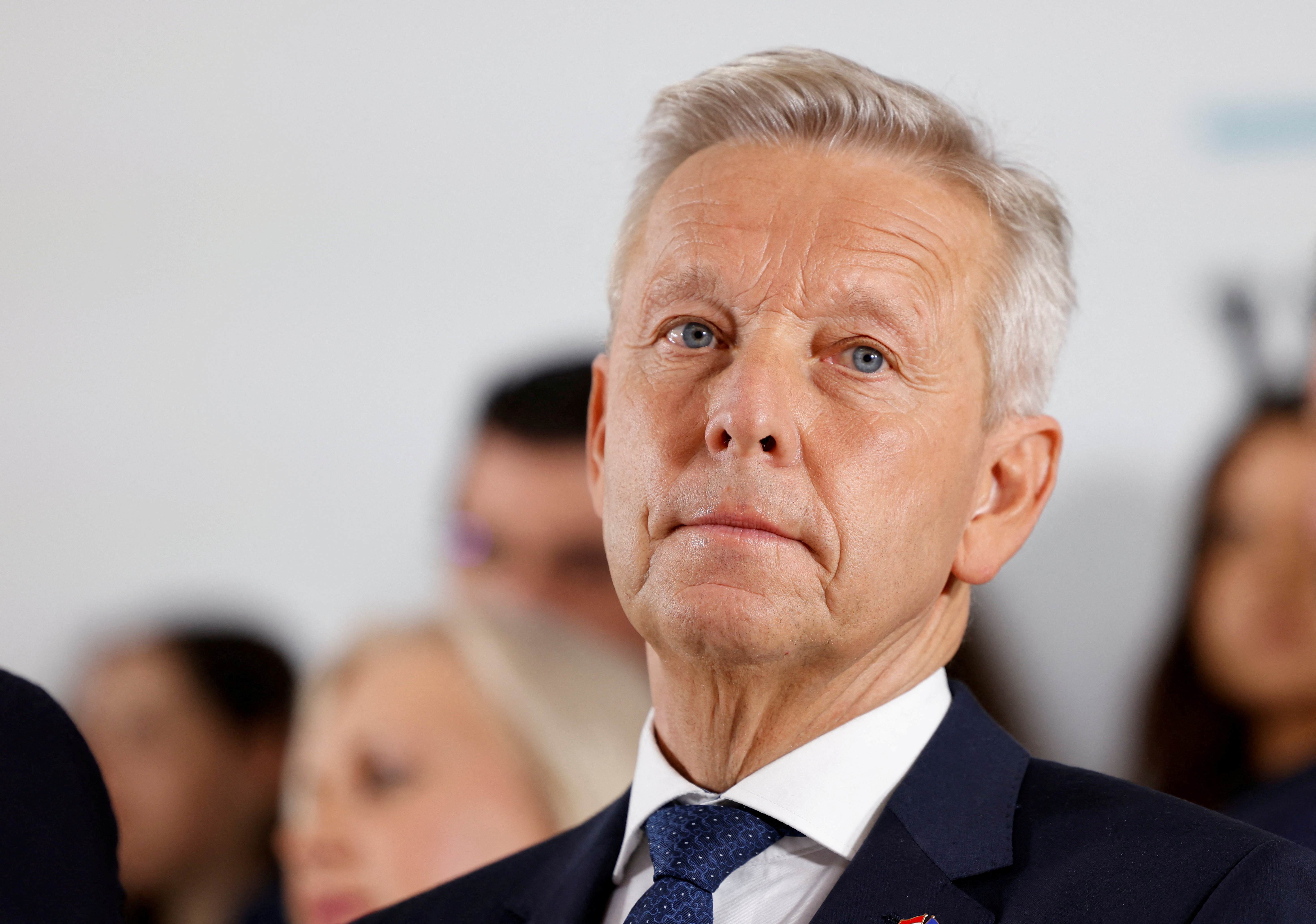 FILE PHOTO: OeVP top candidate for EU elections Lopatka attends a press conference in Vienna