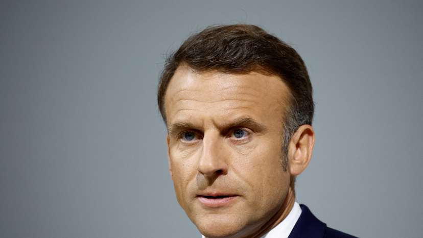 FILE PHOTO: French President Macron gives a press conference after calling snap parliamentary election