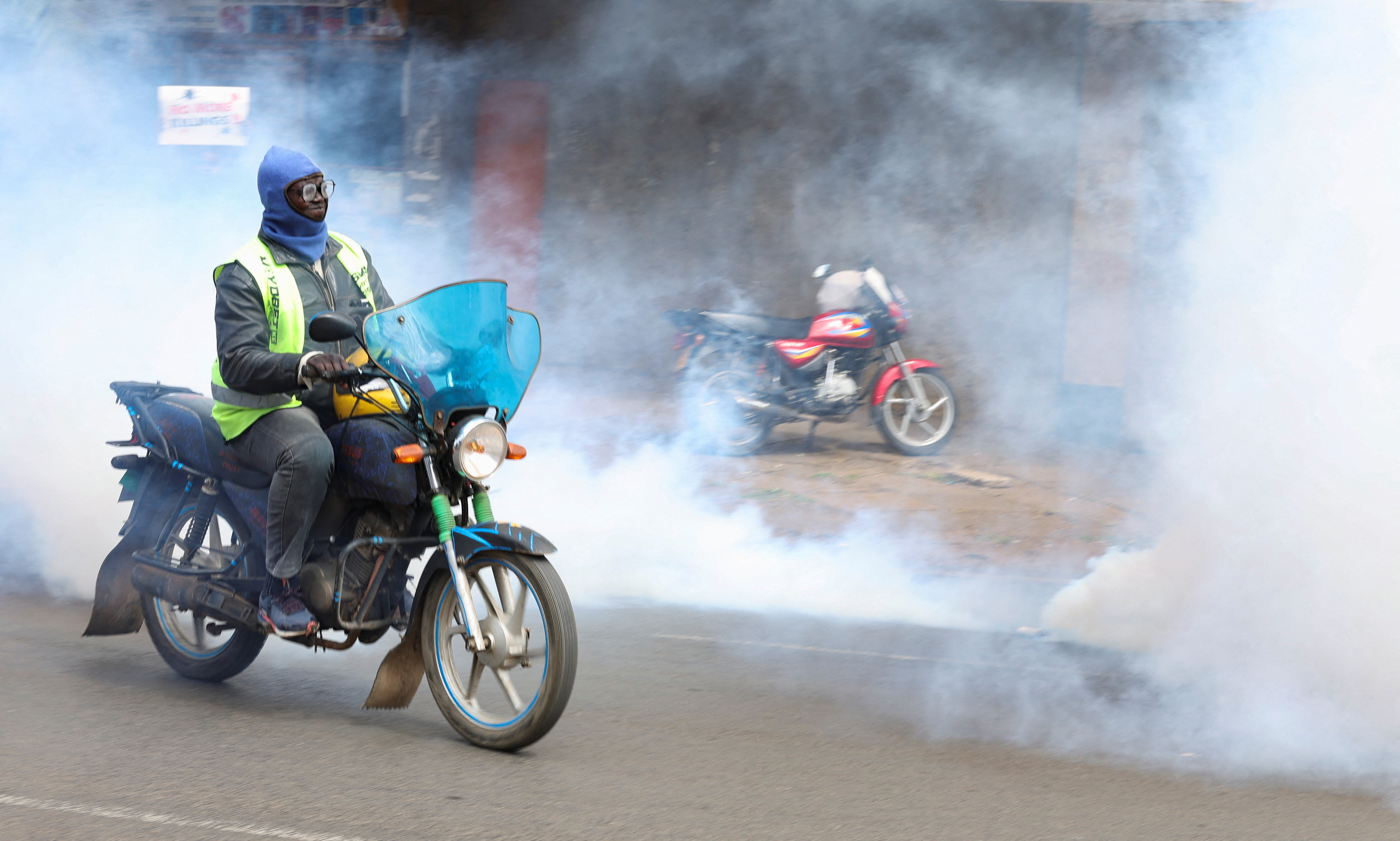 Human rights activists protest following Albert Ojwang's death in police custody at the Central Police Station, in Nairobi