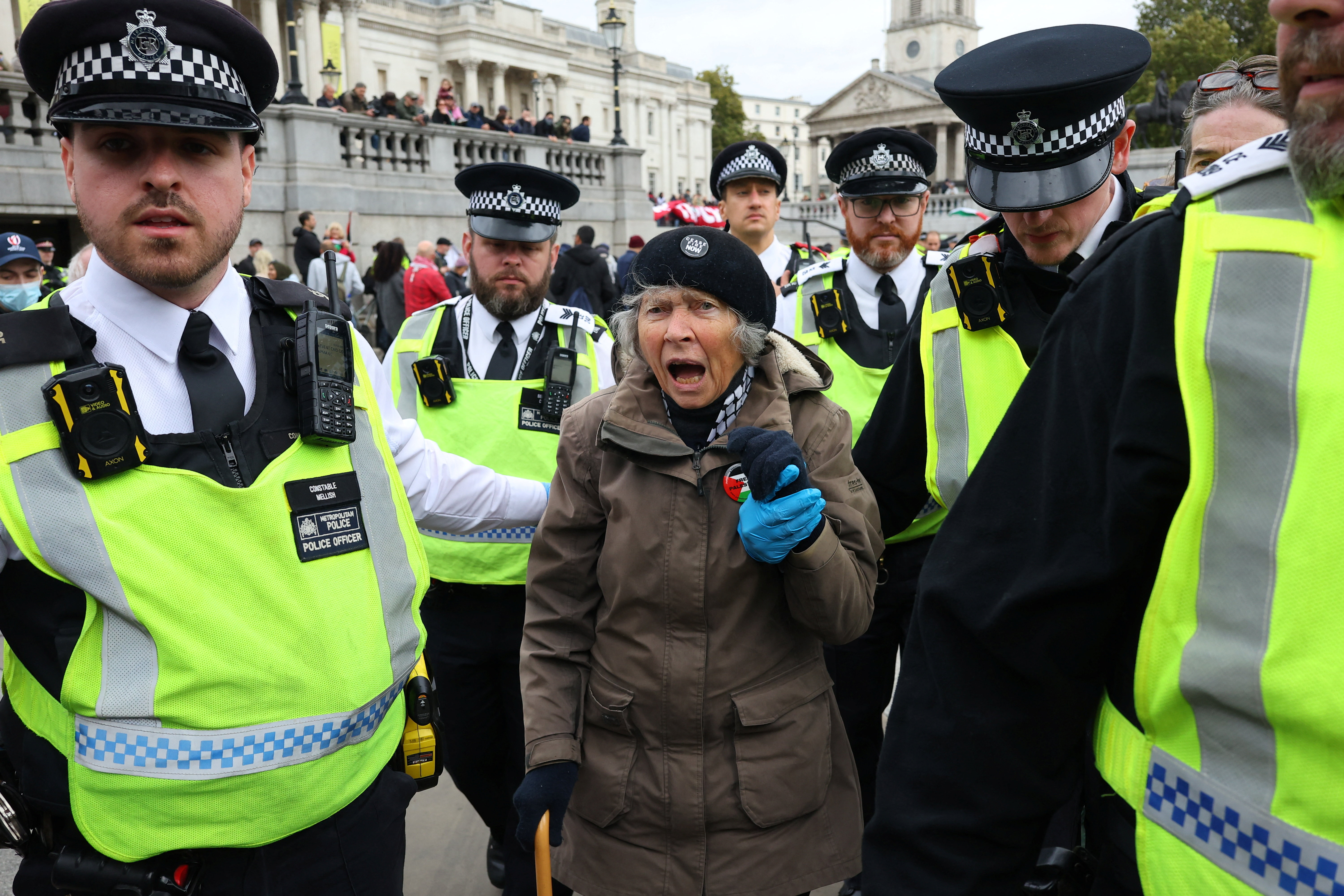 Protest against the British government's ban on Palestine Action in London