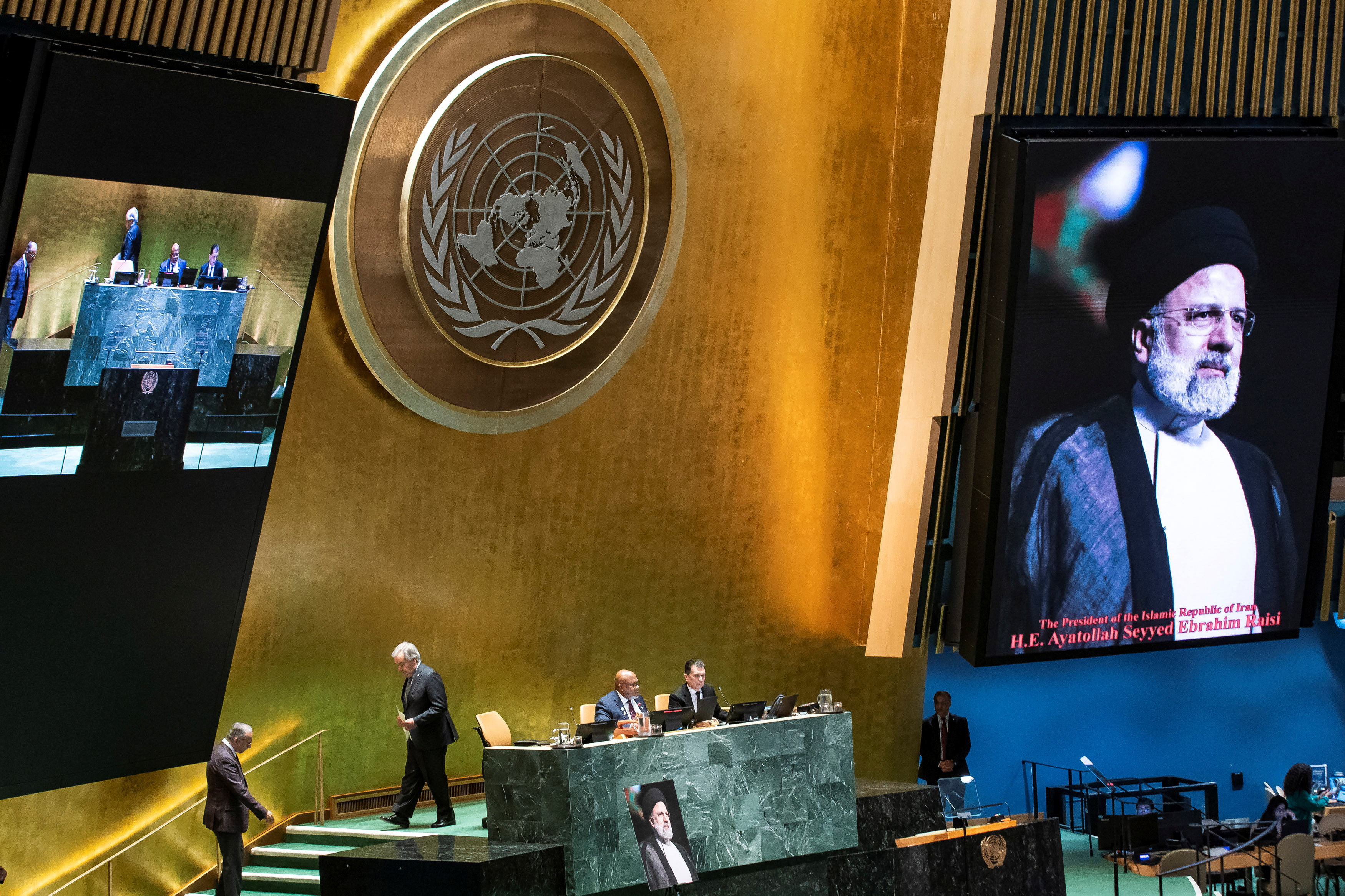 United Nations General Assembly holds a ceremonial tribute to Iran's President Ebrahim Raisi at the U.N. headquarters in New York