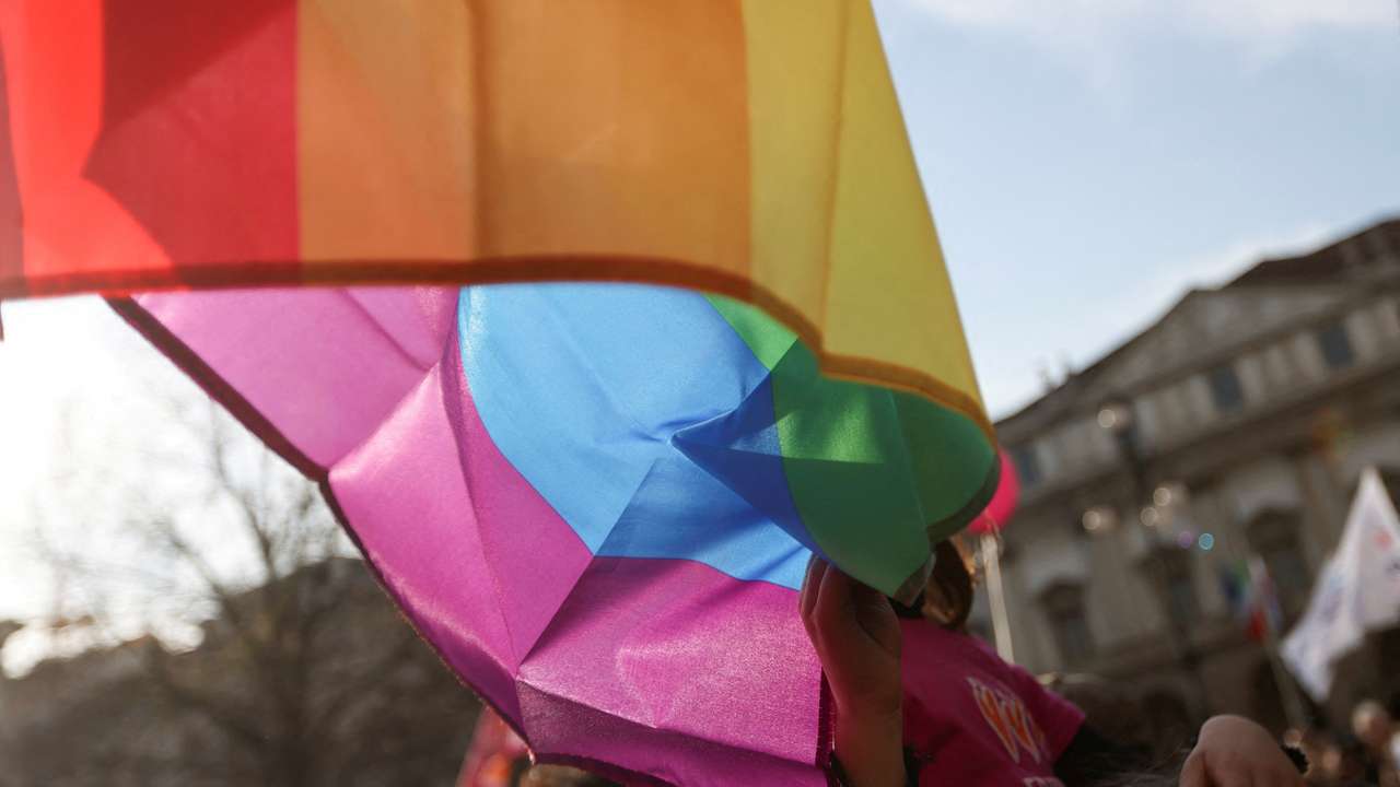 FILE PHOTO: Protest after Italian government tells Milan to stop registering same-sex couples' children