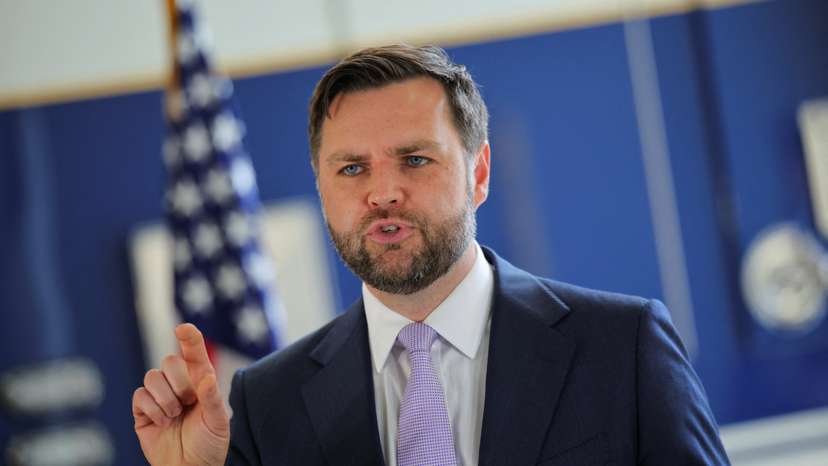 U.S. Vice President JD Vance delivers remarks in Los Angeles