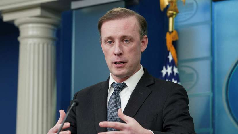 Sullivan speaks at a press briefing at the White House in Washington