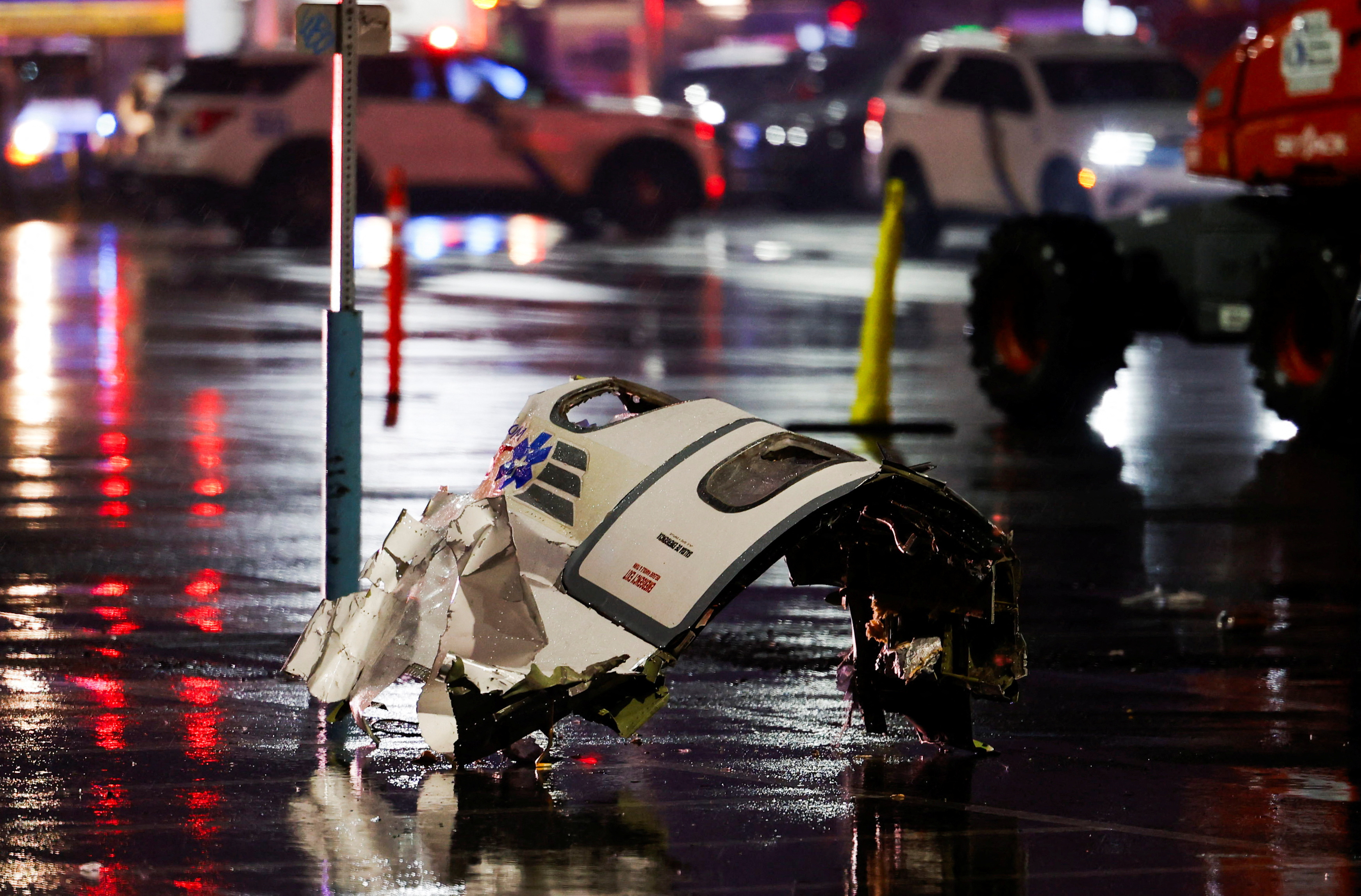 Aftermath of a plane crash in Philadelphia