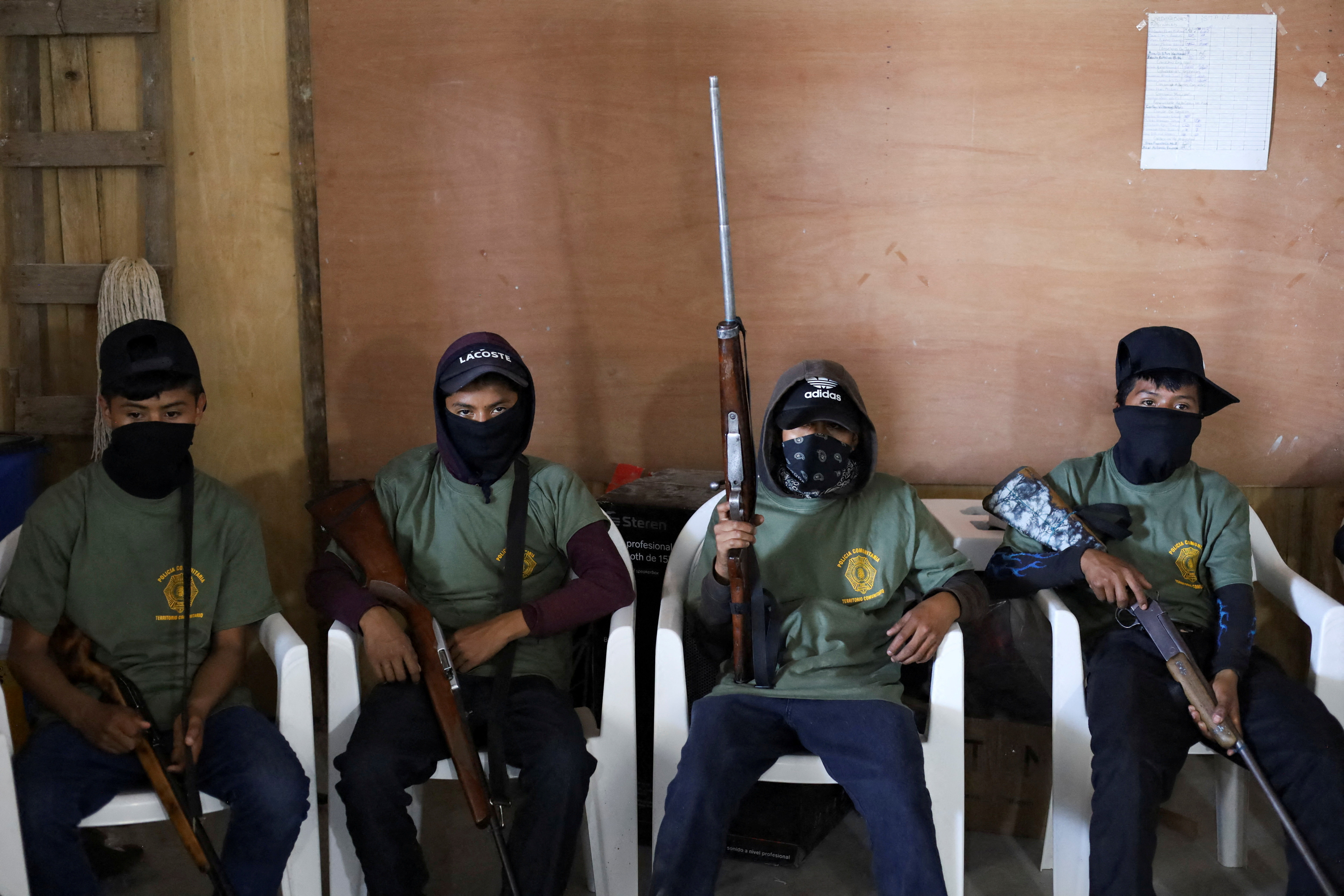 Children joined the ranks of the community police, in Ayahualtempa
