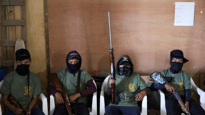 Children joined the ranks of the community police, in Ayahualtempa