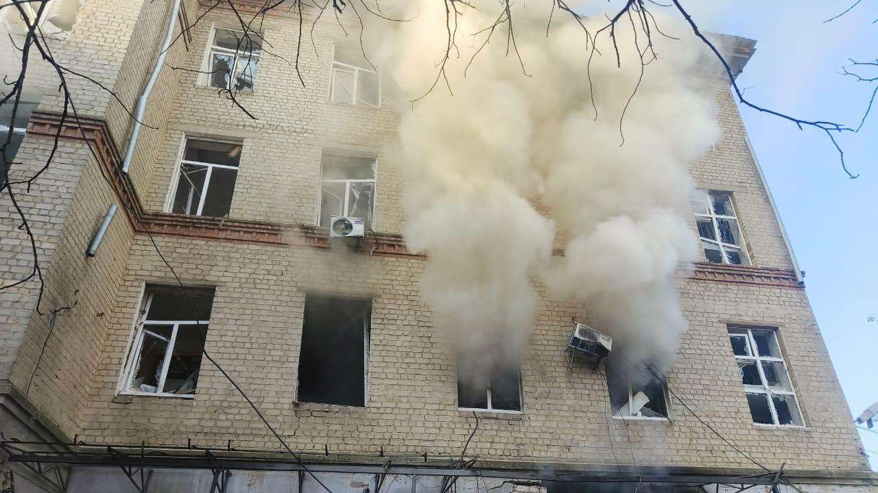 Aftermath of a Russian drone attack in Sumy