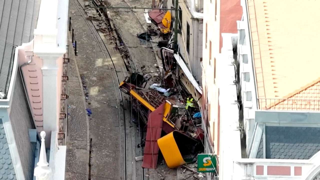 FILE PHOTO: Aftermath of the Gloria Funicular accident in Lisbon