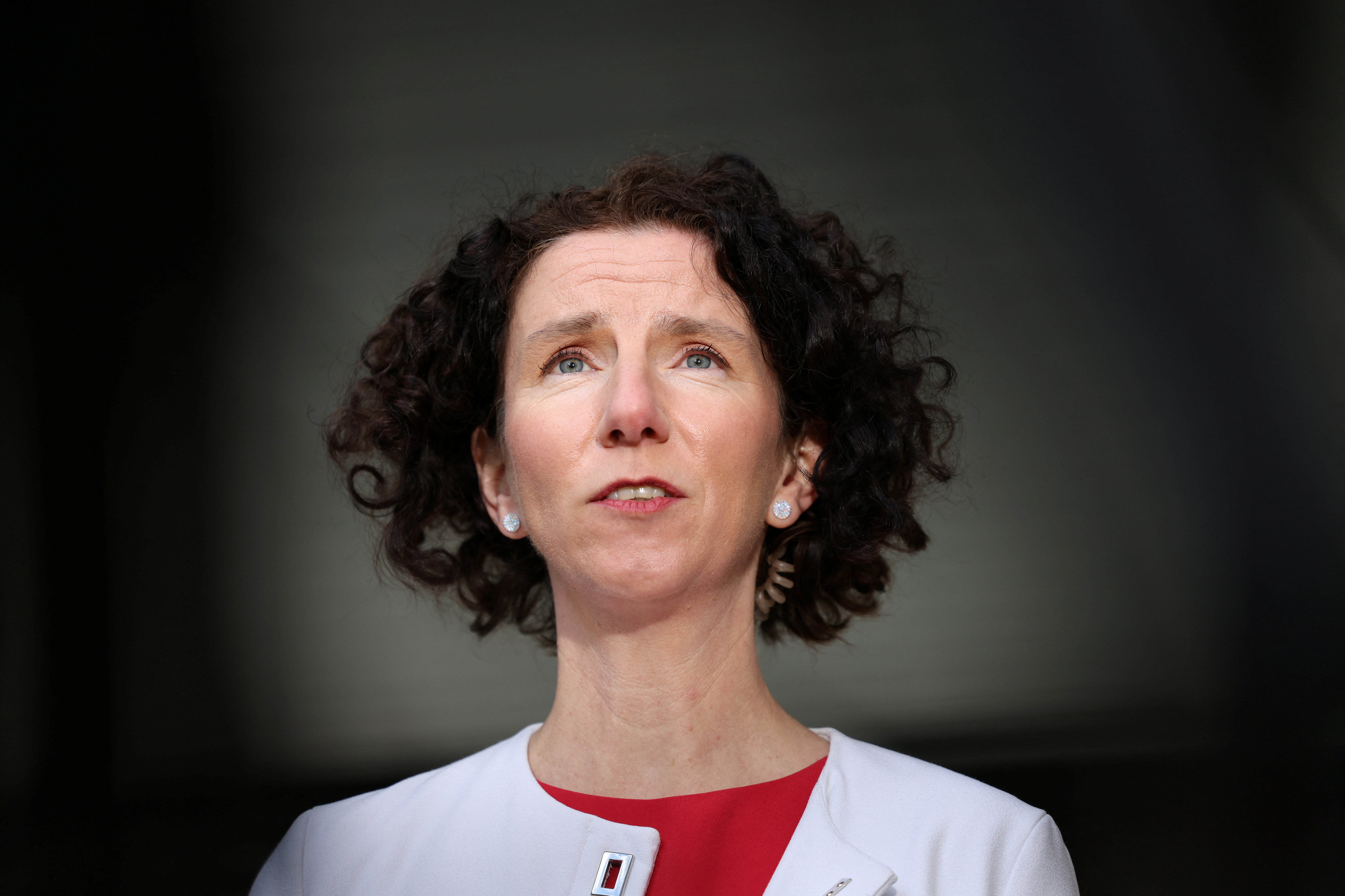 Labour Party Chair Anneliese Dodds leaves BBC Broadcasting House in London