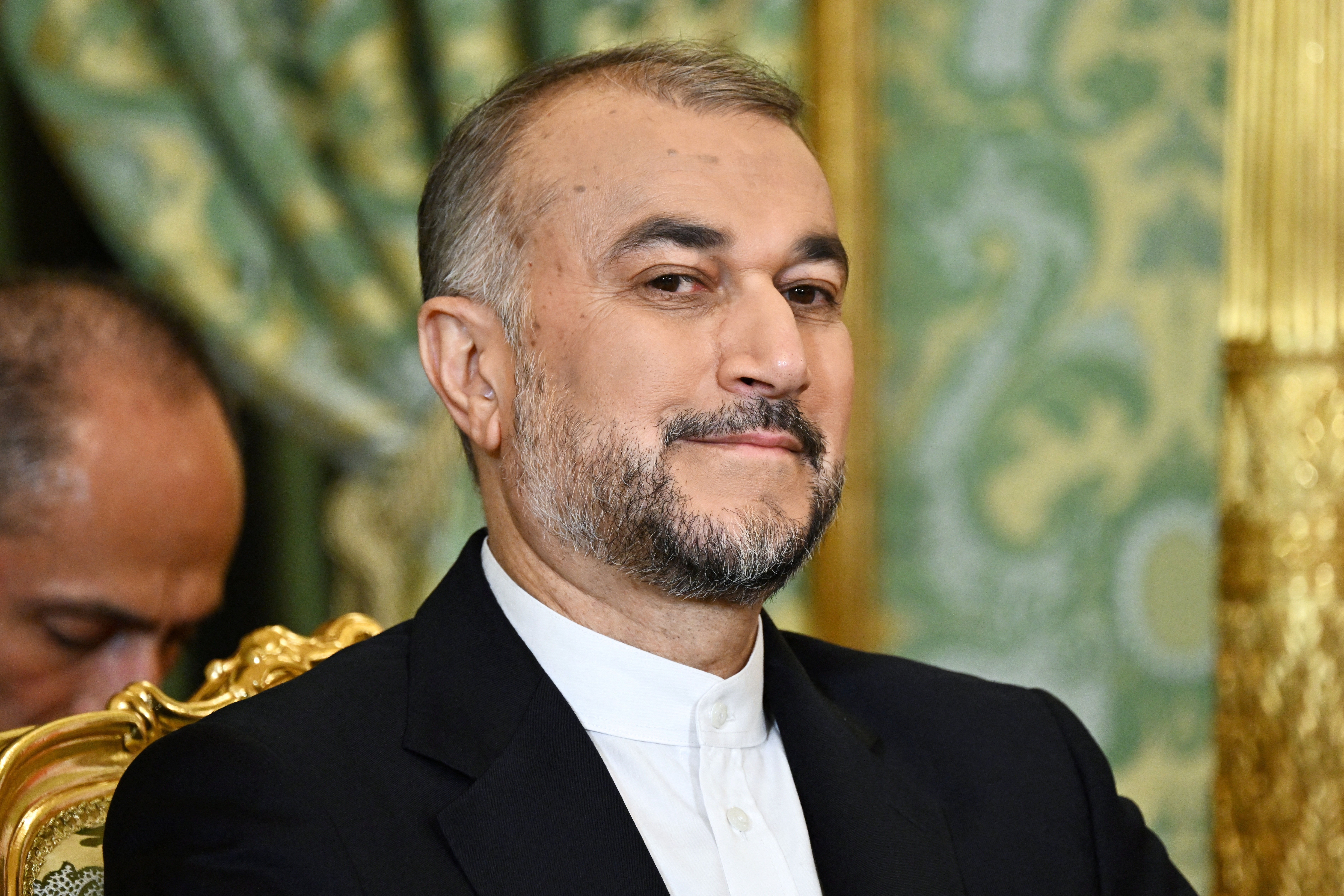Iranian Foreign Minister Hossein Amirabdollahian attends a meeting between Russian President Vladimir Putin and Iranian President Ebrahim Raisi in Moscow