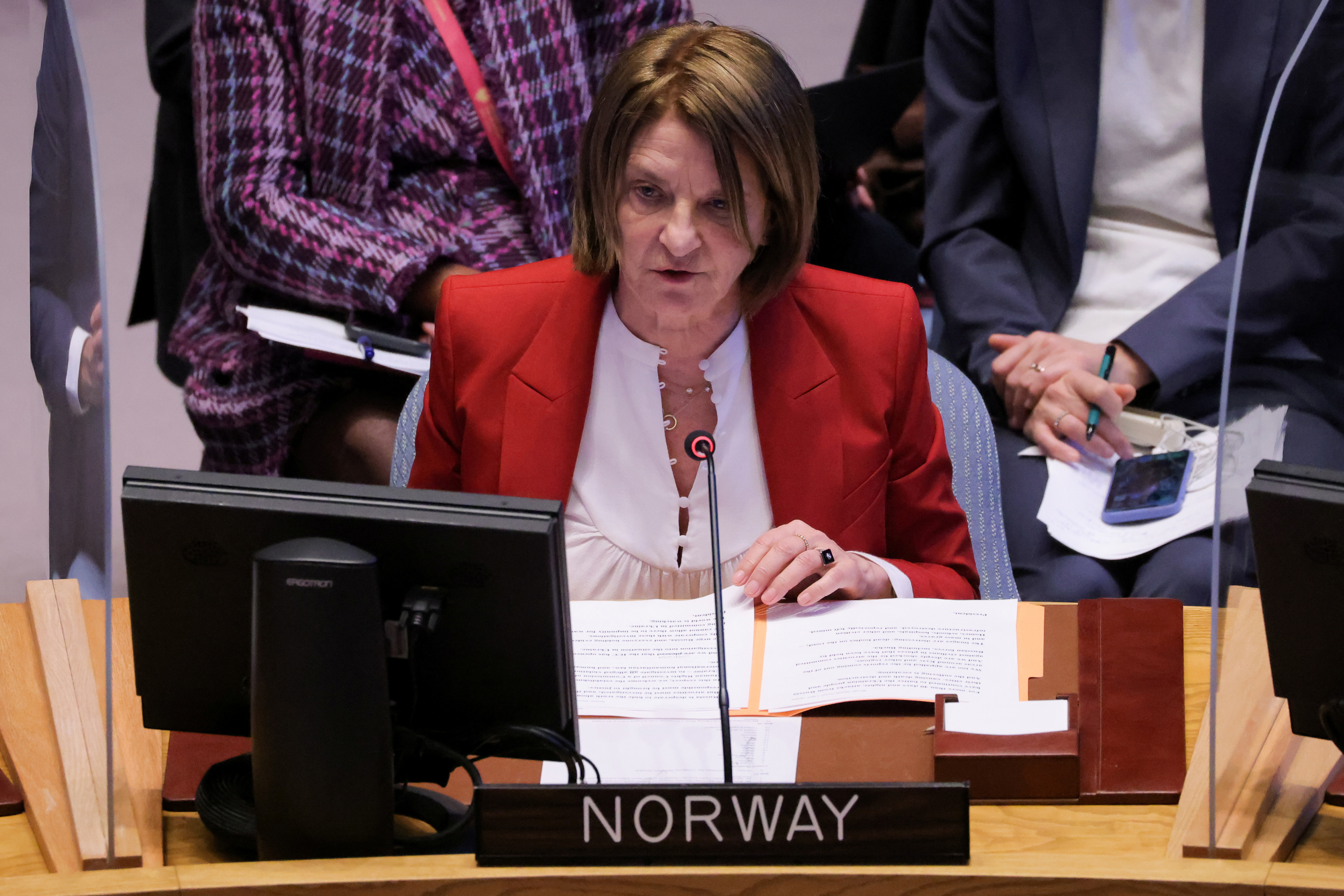 U.N. Security Council's emergency meeting, amid Russia's invasion of Ukraine, in New York City