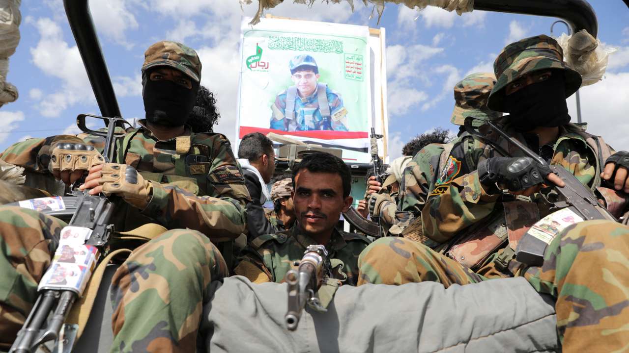 Funeral of Houthi fighters killed in U.S.-led strikes, in Sanaa
