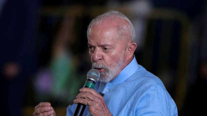 FILE PHOTO: Brazil's President Luiz Inacio Lula da Silva speaks in Sao Paulo