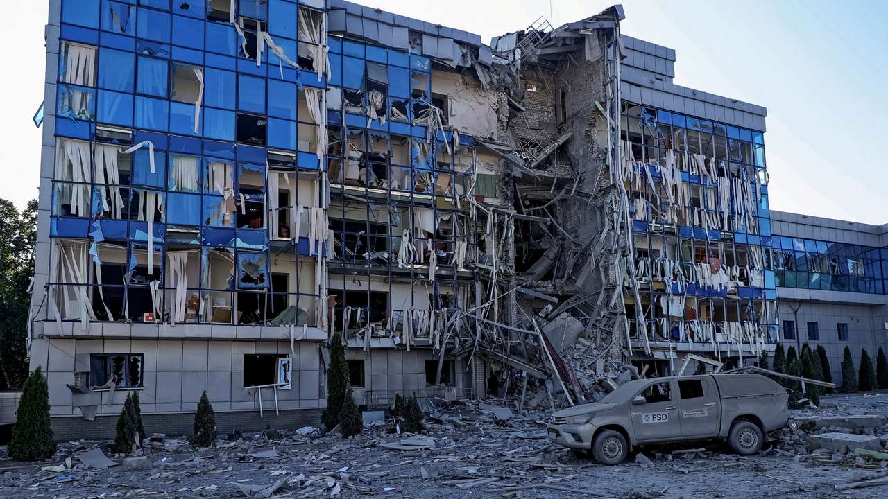 Aftermath of a Russian missile attack in Kharkiv