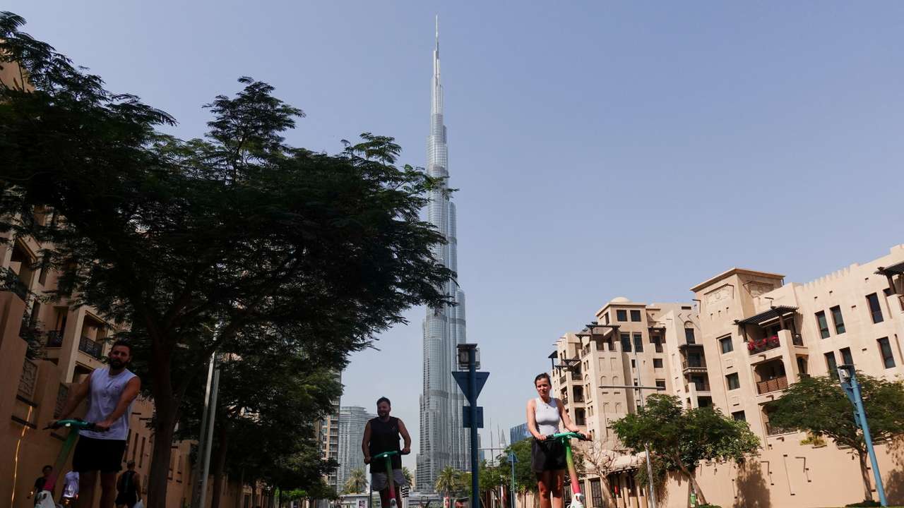 Scenes near Burj Khalifa, after an Iranian attack, following United States and Israel strikes on Iran, in Dubai
