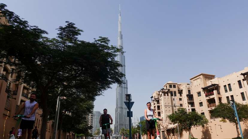 Scenes near Burj Khalifa, after an Iranian attack, following United States and Israel strikes on Iran, in Dubai