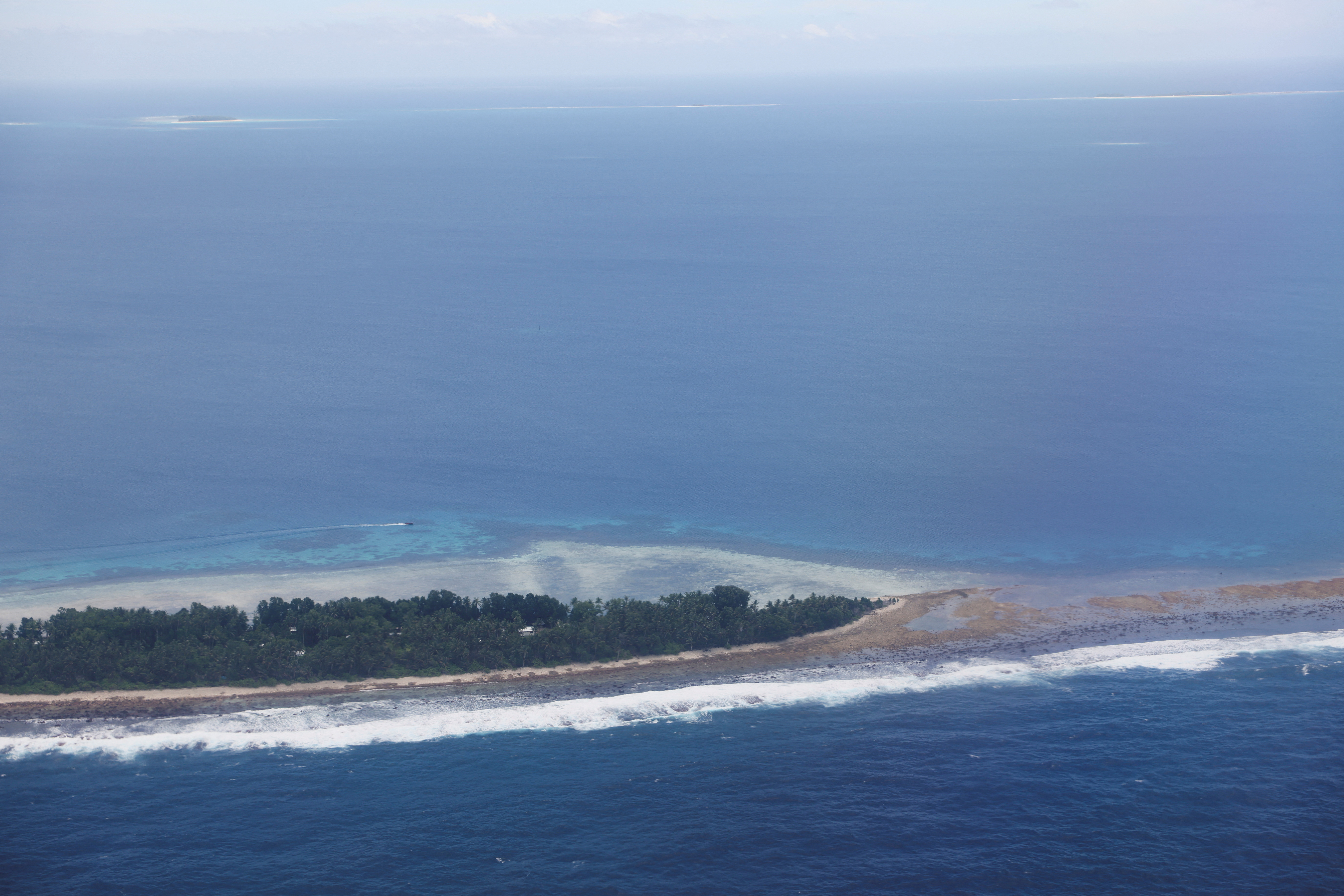 FILE PHOTO: An aerial view of the Pacific Islands nation of Tuvalu