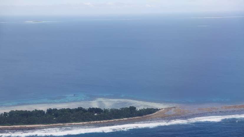 FILE PHOTO: An aerial view of the Pacific Islands nation of Tuvalu