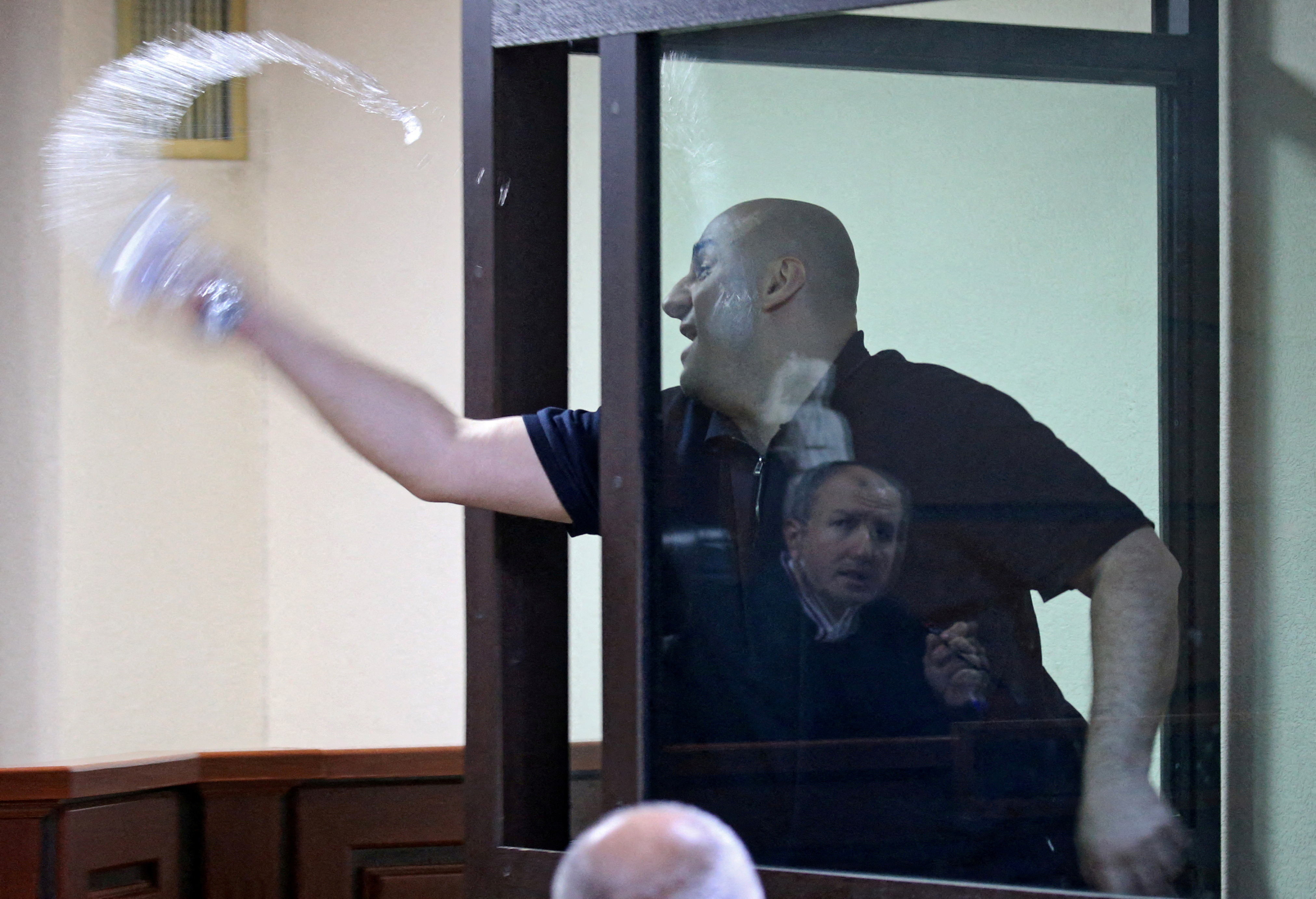 FILE PHOTO: Georgian opposition politician Nika Melia attends a court hearing in Tbilisi