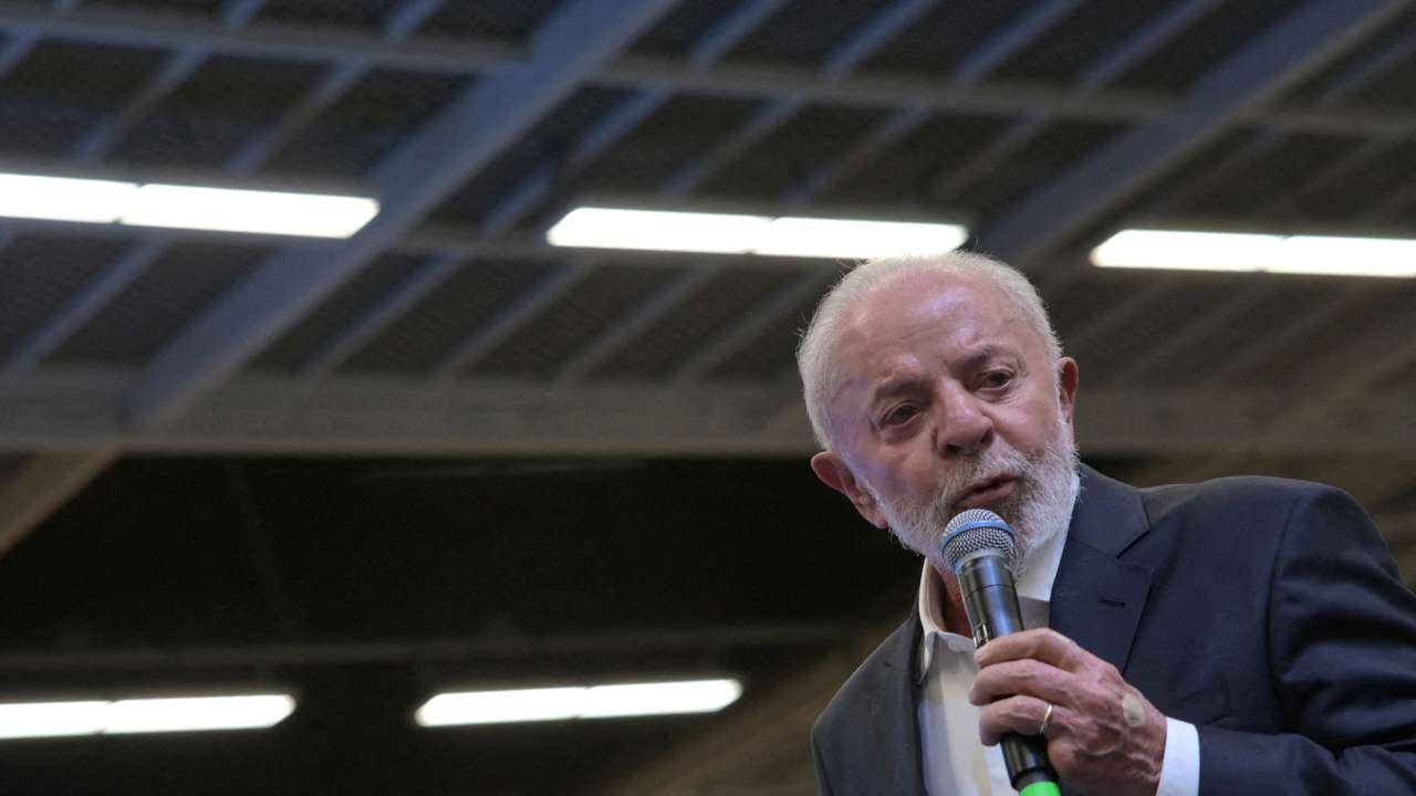 Brazil's President Lula meets with Chairman of Stellantis John Elkann in Betim