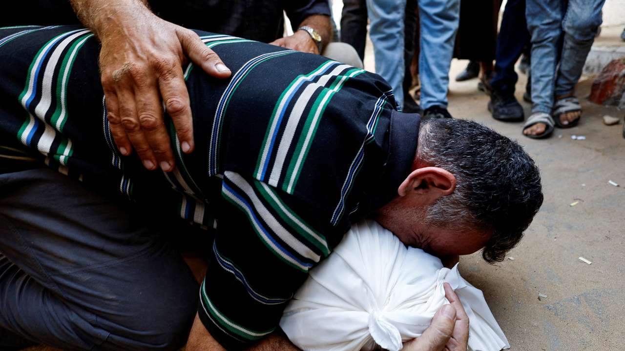 Palestinians mourn loved ones killed in Israeli strikes in Gaza City
