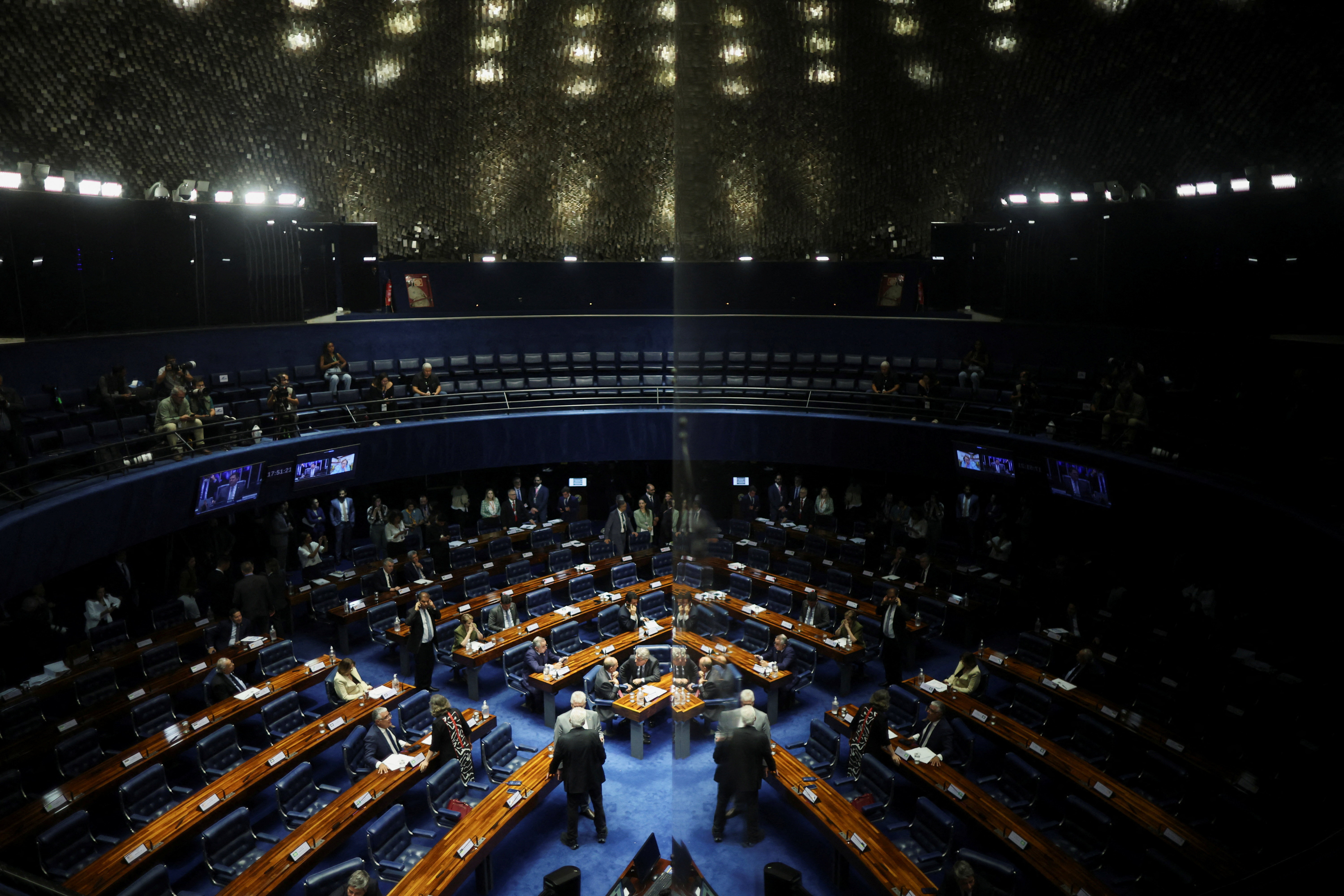 Session at the plenary of the Federal Senate in Brasilia