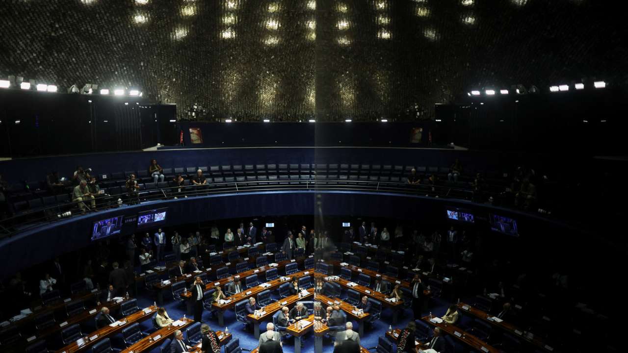 Session at the plenary of the Federal Senate in Brasilia